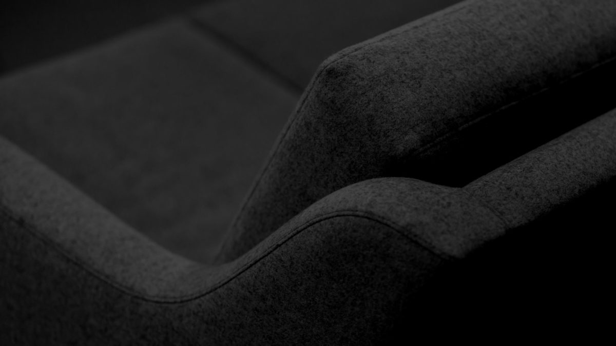 The Jet Stream Sofa, Black Wool